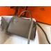Hermes Kelly Mini II Bag In Taupe Grey Epsom Leather GHW Hermes Kelly Mini II Bag In Taupe Grey Epsom Leather GHW