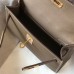 Hermes Kelly Mini II Bag In Taupe Grey Epsom Leather GHW Hermes Kelly Mini II Bag In Taupe Grey Epsom Leather GHW