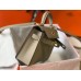 Hermes Kelly Mini II Bag In Gris Tourterelle Epsom Leather GHW Hermes Kelly Mini II Bag In Gris Tourterelle Epsom Leather GHW