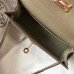 Hermes Kelly Mini II Bag In Gris Tourterelle Epsom Leather GHW Hermes Kelly Mini II Bag In Gris Tourterelle Epsom Leather GHW