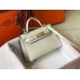 Hermes Kelly Mini II Bag In White Epsom Leather GHW Hermes Kelly Mini II Bag In White Epsom Leather GHW