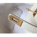 Hermes Kelly Mini II Bag In White Epsom Leather GHW Hermes Kelly Mini II Bag In White Epsom Leather GHW