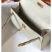 Hermes Kelly Mini II Bag In White Epsom Leather GHW Hermes Kelly Mini II Bag In White Epsom Leather GHW