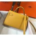 Hermes Kelly Mini II Bag In Yellow Epsom Leather GHW Hermes Kelly Mini II Bag In Yellow Epsom Leather GHW
