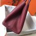 Hermes Garden Party 36 Bag In Bordeaux Clemence Leather Hermes Garden Party 36 Bag In Bordeaux Clemence Leather