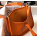 Hermes Evelyne III TPM Bag In Orange Clemence Leather Hermes Evelyne III TPM Bag In Orange Clemence Leather