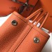 Hermes Garden Party 36 Bag In Orange Clemence Leather Hermes Garden Party 36 Bag In Orange Clemence Leather