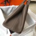 Hermes Garden Party 36 Bag In Taupe Clemence Leather Hermes Garden Party 36 Bag In Taupe Clemence Leather