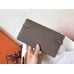Hermes Kelly Classic Long Wallet In Etoupe Clemence Leather Hermes Kelly Classic Long Wallet In Etoupe Clemence Leather