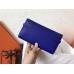 Hermes Kelly Classic Long Wallet In Blue Electric Epsom Leather Hermes Kelly Classic Long Wallet In Blue Electric Epsom Leather