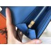 Hermes Kelly Classic Long Wallet In Blue Jean Epsom Leather Hermes Kelly Classic Long Wallet In Blue Jean Epsom Leather
