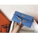 Hermes Kelly Classic Long Wallet In Blue Jean Epsom Leather Hermes Kelly Classic Long Wallet In Blue Jean Epsom Leather