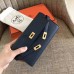 Hermes Kelly Classic Long Wallet In Navy Epsom Leather Hermes Kelly Classic Long Wallet In Navy Epsom Leather