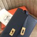 Hermes Kelly Classic Long Wallet In Navy Epsom Leather Hermes Kelly Classic Long Wallet In Navy Epsom Leather