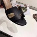 Hermes Legend Wedge Sandal In Black Calfskin