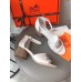 Hermes Viaggio 60MM Sandals In White Leather Hermes Viaggio 60MM Sandals In White Leather