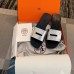 Hermes View Sandals In Silver Epsom Leather Hermes View Sandals In Silver Epsom Leather