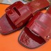 Hermes View Sandals In Ruby Patent Leather Hermes View Sandals In Ruby Patent Leather