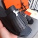 Hermes Auteuil Sandals In Black Calfskin Hermes Auteuil Sandals In Black Calfskin