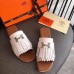Hermes Auteuil Sandals In White Calfskin Hermes Auteuil Sandals In White Calfskin