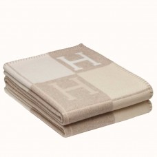 Hermes Beige Avalon III Throw Blanket Hermes Beige Avalon III Throw Blanket