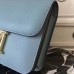 Hermes Blue Lin Constance MM 24cm Epsom Leather Bag Hermes Blue Lin Constance MM 24cm Epsom Leather Bag