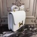 Hermes White Constance MM 24cm Epsom Leather Bag Hermes White Constance MM 24cm Epsom Leather Bag