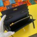 Hermes Kelly Classique To Go Wallet In Dark Blue Epsom Calfskin