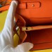 Hermes Kelly Classique To Go Wallet In Orange Epsom Calfskin