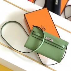 Hermes Kelly Classique To Go Wallet In Vert Criquet Epsom Calfskin Hermes Kelly Classique To Go Wallet In Vert Criquet Epsom Calfskin