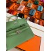Hermes Kelly Classique To Go Wallet In Vert Criquet Epsom Calfskin Hermes Kelly Classique To Go Wallet In Vert Criquet Epsom Calfskin