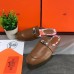 Hermes Oz Mules In Brown Calfskin Hermes Oz Mules In Brown Calfskin