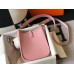 Hermes Evelyne III TPM Bag In Pink Clemence Leather Hermes Evelyne III TPM Bag In Pink Clemence Leather