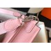 Hermes Evelyne III TPM Bag In Pink Clemence Leather Hermes Evelyne III TPM Bag In Pink Clemence Leather