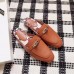 Hermes Oz Mules In Caramel Calfskin Hermes Oz Mules In Caramel Calfskin