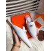 Hermes Oz Mules In White Calfskin Hermes Oz Mules In White Calfskin