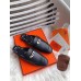 Hermes Oz Mules In Noir Calfskin Hermes Oz Mules In Noir Calfskin
