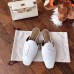 Hermes Tangeria Mules In White Calfskin