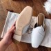 Hermes Tangeria Mules In White Calfskin