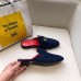 Hermes Trocadero Mules In Blue Suede