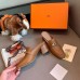 Hermes Blossom Mules 60mm In Brown Goatskin Hermes Blossom Mules 60mm In Brown Goatskin