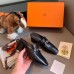 Hermes Blossom Mules 60mm In Black Goatskin Hermes Blossom Mules 60mm In Black Goatskin