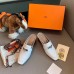 Hermes Blossom Mules 60mm In White Goatskin Hermes Blossom Mules 60mm In White Goatskin