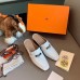 Hermes Blossom Mules 60mm In White Goatskin Hermes Blossom Mules 60mm In White Goatskin