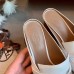 Hermes Blossom Mules 60mm In White Goatskin Hermes Blossom Mules 60mm In White Goatskin