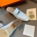 Hermes Blossom Mules 60mm In White Goatskin Hermes Blossom Mules 60mm In White Goatskin