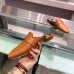 Hermes Catena Mules In Brown Calfskin Hermes Catena Mules In Brown Calfskin