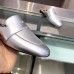 Hermes Catena Mules In Silver Metallic Calfskin Hermes Catena Mules In Silver Metallic Calfskin