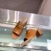 Hermes Camilla Mules 60MM In Brown Calfskin Hermes Camilla Mules 60MM In Brown Calfskin