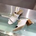 Hermes Camilla Mules 60MM In White Calfskin Hermes Camilla Mules 60MM In White Calfskin